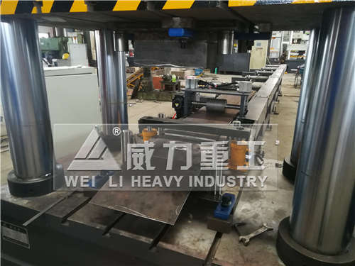 古城煤礦630噸錨桿托盤四柱液壓機自動化生產線